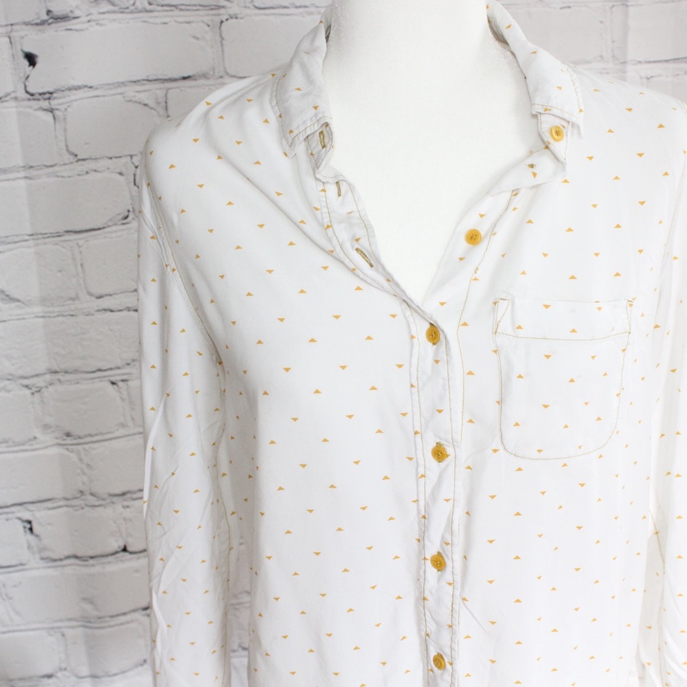 Banana Republic Geometric Button-Down Blouse